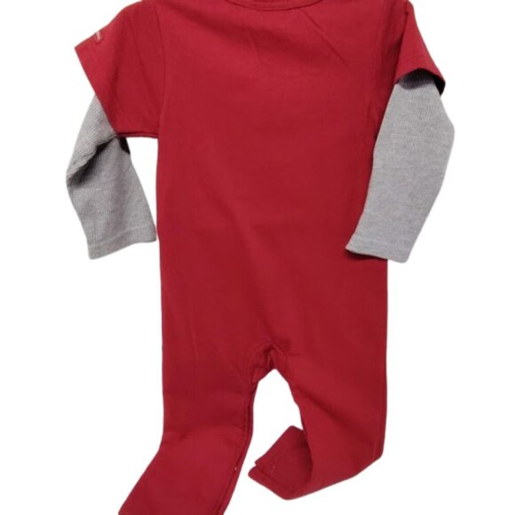 Radio Flyer 1 Piece Snap Bottom Outfit 2004 Red with Grey Sleeve 24 Months NWT - Picture 4 of 10